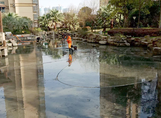 常熟景观池淤泥清理